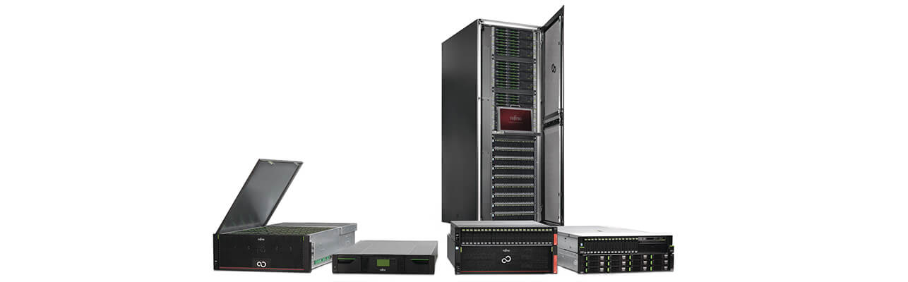 Speicherlösungen als All-Flash- und Hybrid-Storage-Systeme, als auch Datensicherung und -verwaltung für Backup und Archivierung.