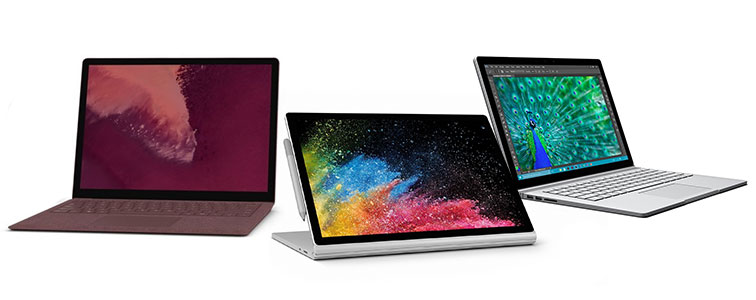 Touchscreen-Laptop von Microsoft: das Surface Book und der Surface Laptop sind die leistungsstarke Kombination aus Produktivität und Style